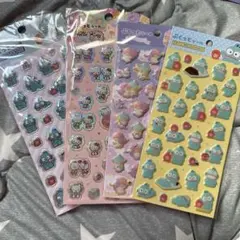 ぷくっとシール　サンリオ　ハンギョドン　キティ　キキララ