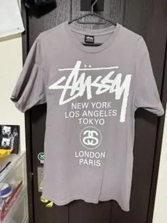 Stussy World Tour ピンナップガール Tシャツ グレー Sサイズ - メルカリ