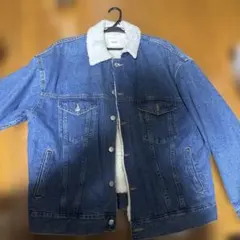 デニムブルー Gジャン フリースライニング