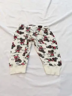 ヒスミニ 総柄 ワッフル パンツ　ミッキー