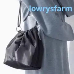 lowrysfarm 巾着ショルダーバッグ ブラック 軽量 ローリーズファーム