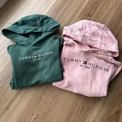 TOMMY HILFIGER パーカー グリーンのみ　110