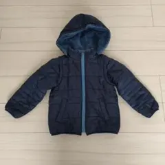 Green label relaxing ダークブルー フード付き中綿コート