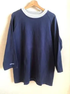 バーバリアン BARBARIAN ラグランT カナダ製　XL ネイビー×グレーのサムネイル