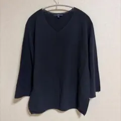 la.f… ラエフ Vネックニット ブラック 2S ゆったり 長袖 日本製 大人のサムネイル