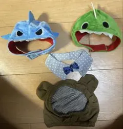 ペット用　怪獣　熊　帽子　蝶ネクタイ　セット