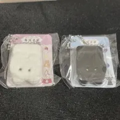 ガチャ　キズナデ　パッケージ入りチャーム　シロネコ　クロネコ　2点セット