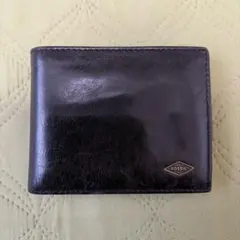 FOSSIL ブラック 二つ折り財布 レザー　ブラックのサムネイル