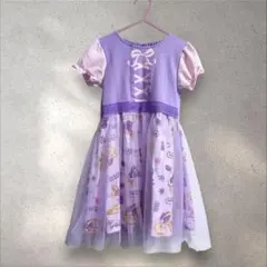 コストコ ラプンツェル チュールワンピース110 半袖パフスリーブドレスなりきりのサムネイル