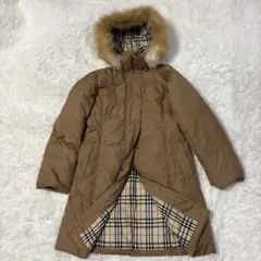 BURBERRY フード付きダウンジャケット ベージュ　　L