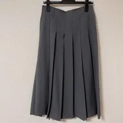 プリーツスカート グレー ロングスカート