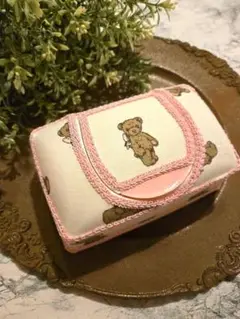出産祝い！ティディベアおしりふきケースピンク