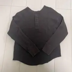 【AMERICAN HOLIC】2way ワッフルヘンリーネックT グレー