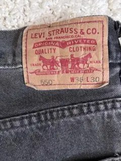 美品LEVI'S 550バギー デニムパンツ W36L30 ブラック