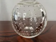 ガラス製花瓶 気泡模様