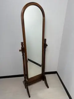 【カリモク】◆スタンドミラー◇美品◆収納付き◇ハイタイプ◆ カリモク】◇スタンドミラー◇美品◇収納付き◇ハイタイプ