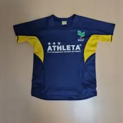 ATHLETA サッカーシャツ ネイビー/イエロー 160