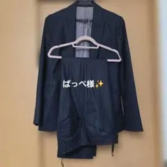 [ORIHICA]ダークブルー ストライプ パンツスーツ上下