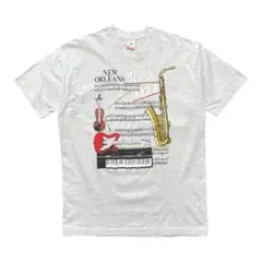 古着 USA製 90S ジャズ ヴィンテージ Tシャツ シングルステッチ 楽器