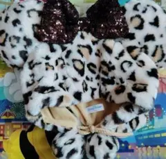 ディズニー ミニー ヒョウ柄 レオパード ファンキャップ 茶色