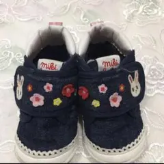 ミキハウス うさこデニムファーストシューズ スニーカー　12センチ