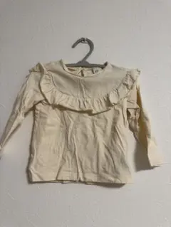 H&M フリル付き長袖カットソー 74cm 6-9m