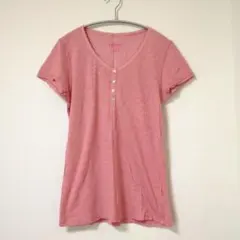 Cath Kidston ボタン付き 半袖Tシャツ M コットン100%