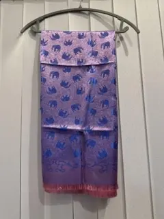 象模様 100%シルク ストール