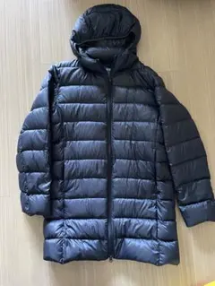 ユニクロ ダウンジャケット ロング 青系 美品