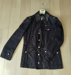 極美品 D&G レザー襟 イタリア製 ブルゾン 48 黒 ドルガバ ジャケット