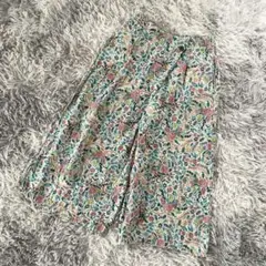 『Live in comfort』花柄ガウチョパンツ　ダブルガーゼ　フェリシモ