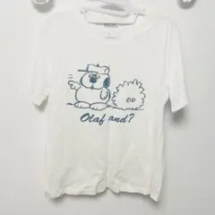 スヌーピー　ピーナッツ　SNOOPY ホワイトTシャツ　半袖