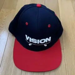 値下げ中❣️ Vision Street Wear キャップ ネイビー/レッド