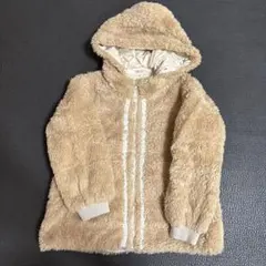 ベージュ ボアフードジャケット