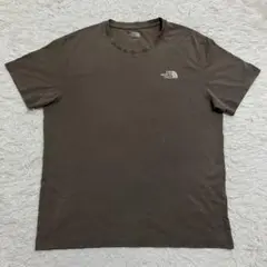 《状態良L人気早い者勝ち》ノースフェイスワンポイントロゴプリントtシャツブラウン