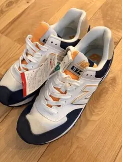 New Balance 574 ホワイト/ネイビー/オレンジ