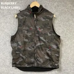 BURBERRY BLACK LABEL カモフラ 軽量ベスト リバーシブル