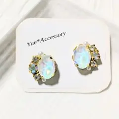 D-303　ハンドメイド☆ビジューピアス／イヤリング