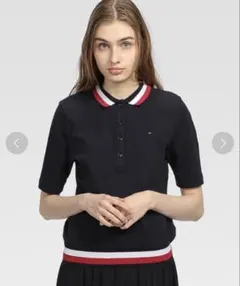 【新品未使用】TOMMY HILFIGER グローバルストライプポロシャツ