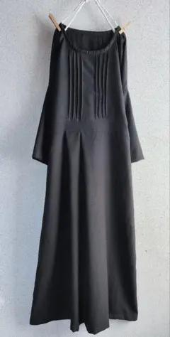 柔らかop*チャコールグレー·ウール·ドルマンスリーブ·着丈115センチ