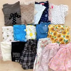 130cm 女の子　夏服　まとめ売り　17着 Tシャツ　ワンピース　スカート
