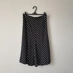 【 24時間以内発送 】 celeane 黒 白 花柄 ドット柄 フレアスカート