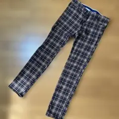 ブラウンチェック　ストレッチ　スキニー　Lサイズ