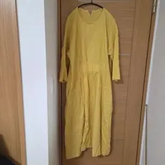 イエロー ロングシャツワンピースのサムネイル