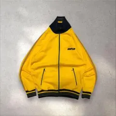 add:in90sトラックジャケットロゴ刺繍ハイネックジャージユーロ物イエローL