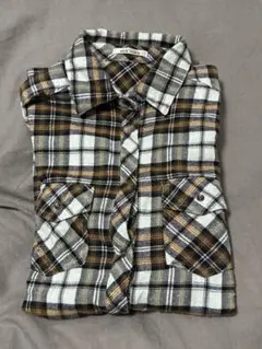 NICE CLAUP チェック柄長袖シャツ