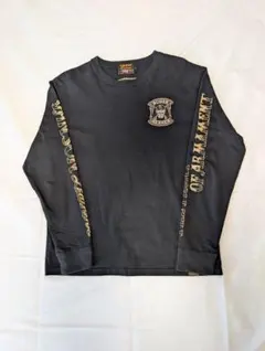 VANSON 武装戦線 長袖Tシャツ スカル 刺繍 ブラック　⑨のサムネイル