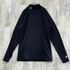 美品　アディダスゴルフ　モックネックシャツ黒 M アンダー