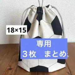 まりー様　専用！３枚コップ袋18×15 かけひも付き巾着袋　大人　男の子　女の子