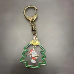 スヌーピー　クリスマスツリー型キーホルダー